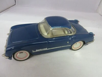 CARRO DE BRINQUEDO VINTAGE CHEVROLET CORVETTE FRICTION LATA FUNCIONA 429- - Imagem 1 de 4