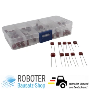 Folienkondensator Sortiment 100 Stück mit 10 Werten 10nF~470nF CBB Capacitor Set - Bild 1 von 3