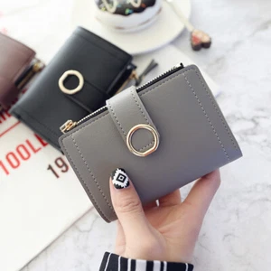 RFID Blocking Women Wallet Small Leather Credit Card Holder Mini Bifold Purse US - Bild 1 von 21