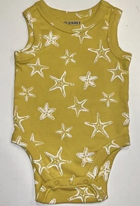 Old Navy Baby Body Anzug Größe 6-12 Monate ärmellos gelb Seestern Strand Kinder - Bild 1 von 17