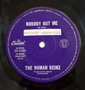 Nobody But Me - The Human Beinz (1968 Australia) - Picture 1 of 2