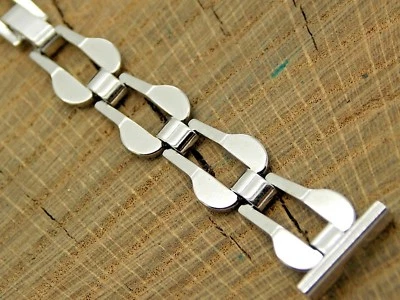 Pulsera Rowi de acero inoxidable con cierre de mariposa de 16 mm vintage nueva de colección Foto 1 de 4