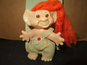 Vintage NOS DAM ERA Troll Doll, Red Hair, Amber Eyes - Picture 1 of 6