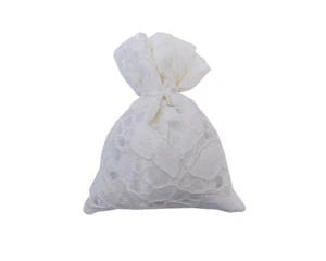 Sacchetto Matrimonio Nozze Lace Avorio Pizzo Satin Pz 1 - Foto 1 di 1