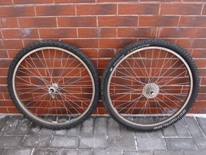 26'' wheels Weinmann Bontrager DT Swiss Shimano Deore XT FH-M737 HB-M737 CS-M737 - Picture 1 of 24