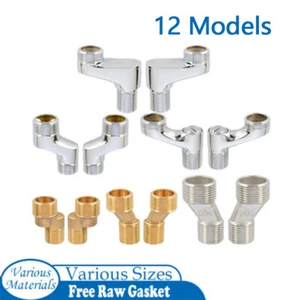 Bathroom Shower Faucet Adapter Wall Mounted S-unions Width Angle Various Sizes - Picture 1 of 18