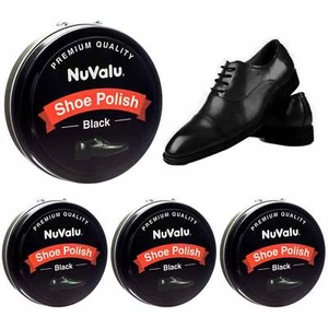 4 Pack Premium Shoe Polish Protects Shines Leather Boots Shoes Wax Paste Black - Picture 1 of 1