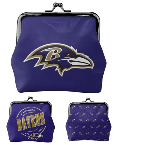 Baltimore Ravens Leather Coin Purse Change Purse Coin Bag Ladies Mini Wallet Cover