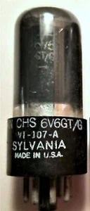 TUBO JAN-CHS 6V6 GT/G VT-107 SYLVANIA TESTATO E IMBALLATO VINTAGE SURPLUS GOVERNATIVO - Foto 1 di 1