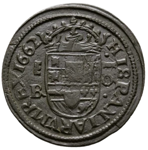 1662BR - Spain Segovia 16 Maravedis KM# 172.6 Dots at Value (XF Detail-NGC) - Picture 1 of 4