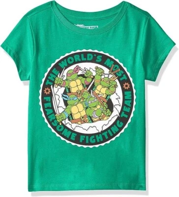 Teenage Mutant Ninja Turtles Boys' Short Sleeve Graphic T-Shirt, Green, 4T - Image 1 of 3