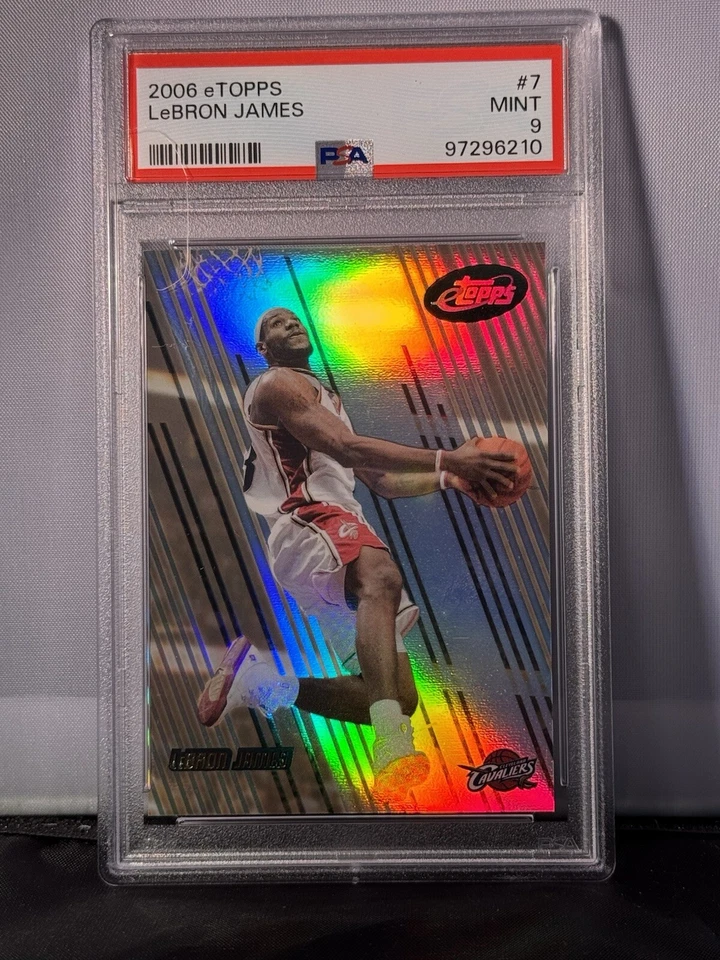 LeBRON JAMES 2006 eTopps #7 Graded PSA 9 MINT Cleveland Cavaliers RARE #897/999 - Image 1 of 2