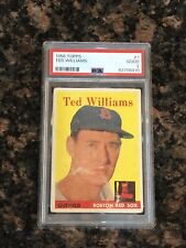 1958 Topps Ted Williams #1 Baseball Card PSA 2
