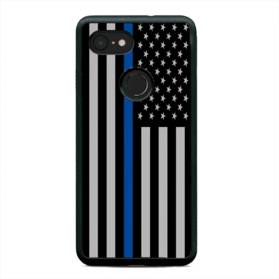 USA Flag Pride Police Thin Blue Line Phone Case Cover For Google Pixel 3 3XL 2XL - Image 1 of 4