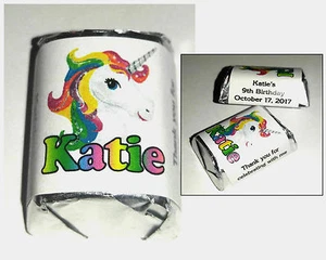 60 RAINBOW UNICORNIO FIESTA DE CUMPLEAÑOS FAVORES ENVOLTORIOS DULCES ETIQUETAS FAVORES - Imagen 1 de 3