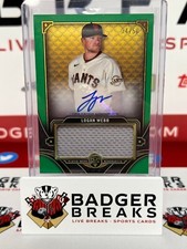 LOGAN WEBB 2022 Topps Triple Threads Emerald Jersey Patch Auto Autograph /50 TM