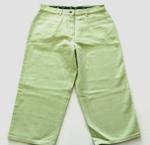 Women's Size 4 Christopher & Banks Cropped Denim Green MediumWash Inseam 18" - Picture 1 of 2