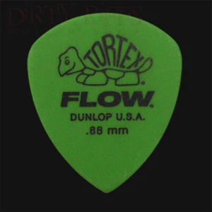 Dunlop Tortex Flow Standard Guitar Picks Green 0.88mm - Packs Of 1 to 24 - Picture 1 of 1