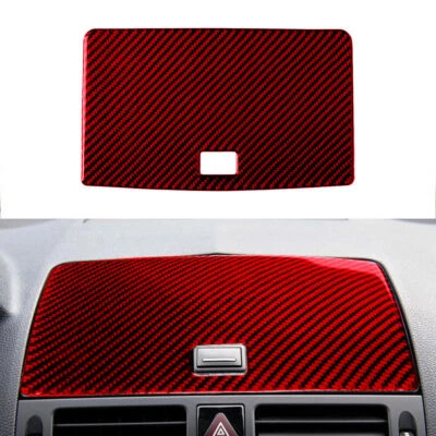 Panel de control de navegación de fibra de carbono rojo para Mercedes-Benz Clase C W204 Foto 1 de 4