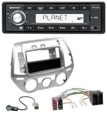 Continental USB MP3 AUX 1DIN Autoradio für Hyundai i20 (12-14) man. Klima - Bild 1 von 4