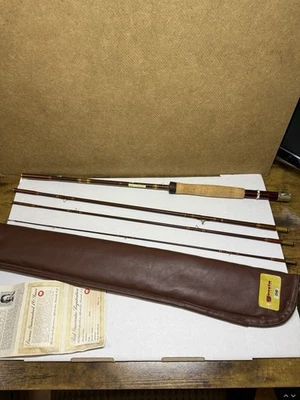 VINTAGE GARCIA CONOLON 2541 T 8’ DRY FLY ACTION ROD TRAVEL ROD 4x PIECE 6F 7S - Image 1 of 4