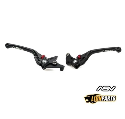 ASV Black Brake and Clutch Lever Set For Aprilia Tuono V4 1100 2012-2016 - Image 1 of 4
