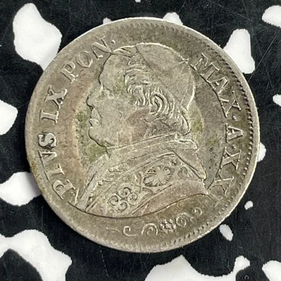 1867 Vatican City 10 Soldi Lot#C1672 Silver! - Image 1 of 2