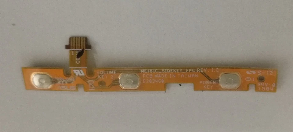 Home Button For ASUS MeMO PAD 8 (ME181C) ME181C Side Key FPC Rev. 1.2 - Image 1 of 1