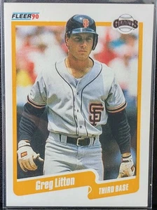 1990 Fleer Greg Litton RC #61 San Francisco Giants 3rd Baseman - Picture 1 of 2