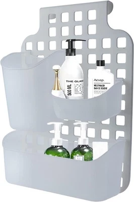 Blue Canyon Cabinet Door Organiser White Clear Plastic Bathroom Shelf Rust Free