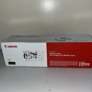 Canon 054 Genuine Yellow Printer Toner Cartridge Standard Yield OEM Sealed - Afbeelding 1 van 3