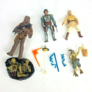 Lotto giocattoli vari STAR WARS Hasbro anni 2000 Chewbacca C-EPO ricambi Obi-Wan Boba Fett SAGA - Foto 1 di 7
