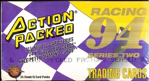 1994 ACTION PACKED SERIES 2 RACING CARDS SEALED BOX 24 PACKS, 6 CARDS PER PACK - Image 1 of 1