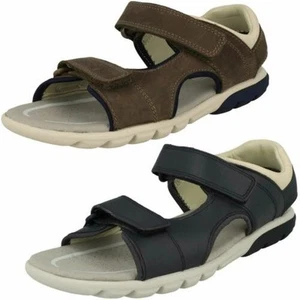 Jungen Clarks Freizeit Offene Zehen Sandalen Rocco Welle - Imagen 1 de 19