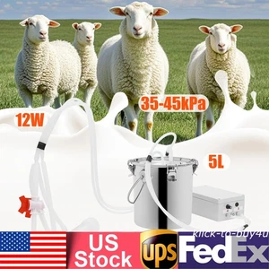 Goat Milking Machine Goat Milker 5 L Stainless Steel Bucket for Cows Milker - Picture 1 of 8