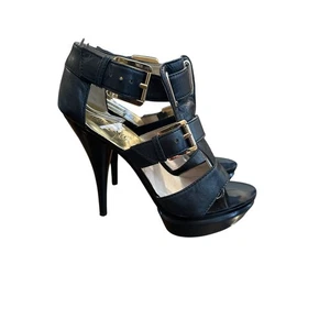 Schwarze Damen-Ledersandale Michael Kors Lucinda. Größe 7 - Bild 1 von 5