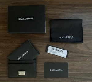 DOLCE & GABBANA Black PORTACARTE ST. DAUPHINE Card Holder w /Authenticity card - Picture 1 of 9