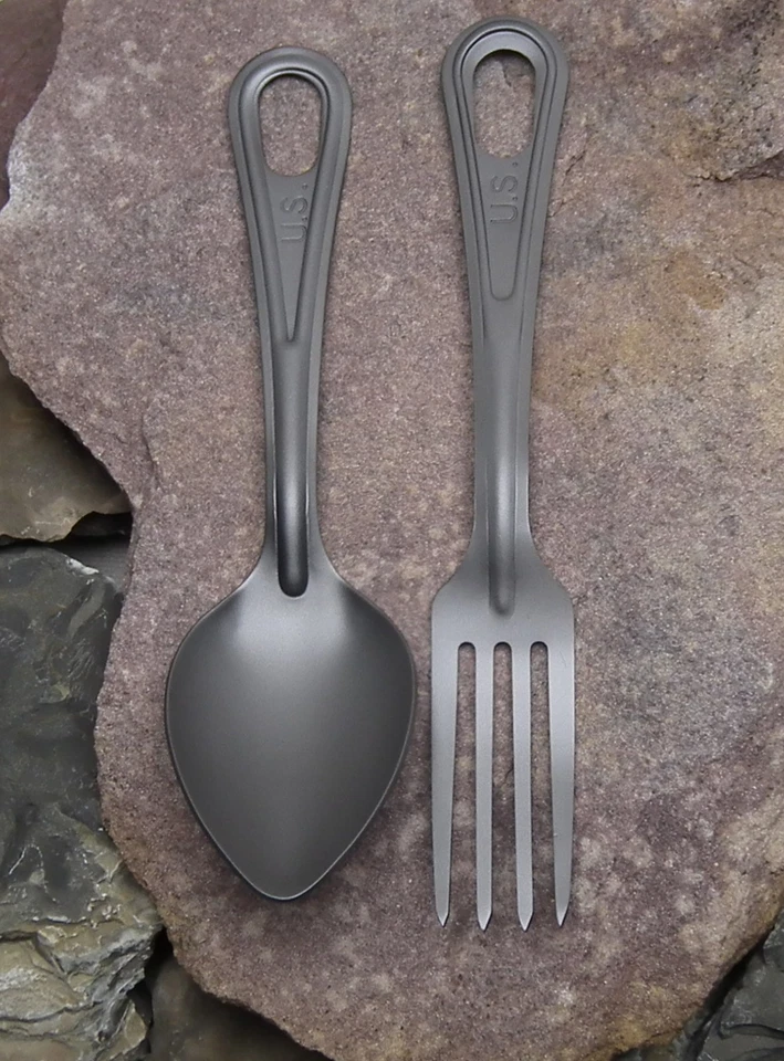 TA Titanium spoon fork ti flatware dinerware cutlery outdoor kithen top grade US - Image 1 of 1
