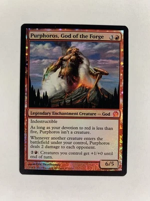 MTG English Purphoros, God of the Forge NM Foil Theros - Image 1 of 2