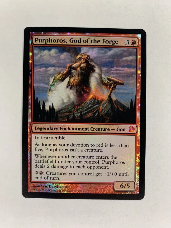 MTG English Purphoros, God of the Forge NM Foil Theros - Image 1 of 2