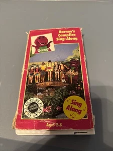Tested! Barney Campfire Sing Along VHS Barney's A-Long Music Kid Dancing Camping - Picture 1 of 5