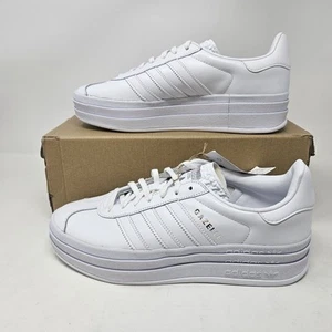 Women's Adidas Gazelle Bold Comfy Casual White Platform Shoes / IE5130 / Size 9 - Picture 1 of 7