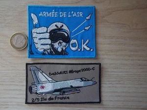 lot militaire écussons insignes Dassault mirage 2000 c armée air avion de chasse - Picture 1 of 2