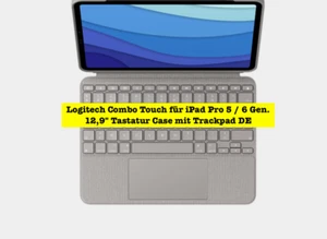 Logitech Combo Touch für iPad Pro 5 / 6 Gen. 12,9" Tastatur Case mit Trackpad DE - Bild 1 von 17