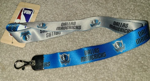 NBA Dallas Mavericks Mavs Lanyard Keychain NWT Free Ship Cover