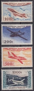 FRANCE : POSTE AERIENNE SERIE AVION N° 30/33 NEUVE * GOMME TRACE CHARNIERE - Picture 1 of 2