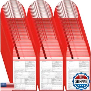 80 Pack Red Job Ticket Holder with Hanging Strap Shop Bulk Oversized Ticket H - Picture 1 of 5