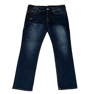 Pantalones de mezclilla True Religion para hombre talla 38 Ricky Big T solapa bolsillos traseros puntadas rectas - Imagen 1 de 5