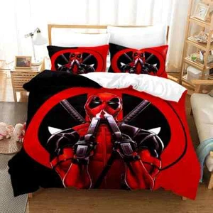 Deadpool 2 Duvet Cover Bedding Set Comfortable Polyester Bedding Duvet Cover - Picture 1 of 18