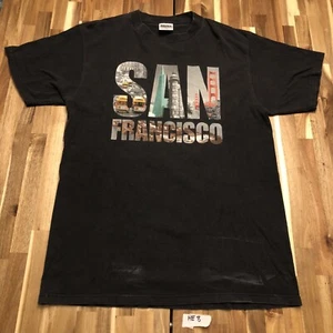 Vintage San Francisco L Tultex Herren T-Shirt schwarz Destination Tourist *defekt - Bild 1 von 7